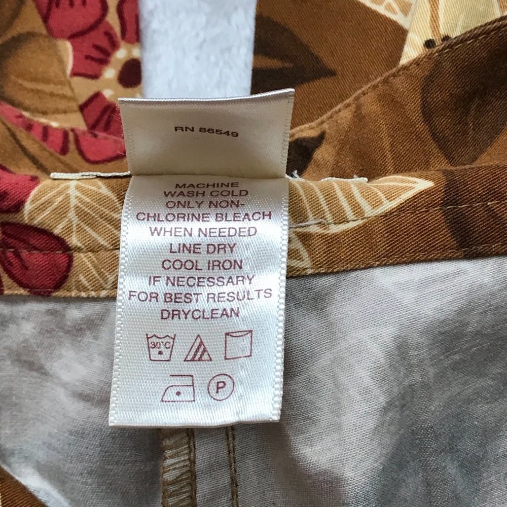 Tommy Bahama Vintage Cropped Pants Capris Tropical Stretch Cotton Blend Womens 6 - Picture 9 of 10